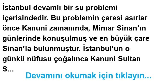 Mimar Sinan ve Su