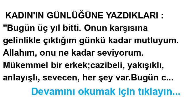 Bir Karı-KocanınAynı Gün Günlüğe Yazdıkları…